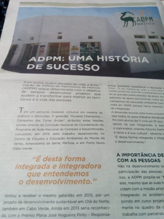 ADPM em destaque no Diário do Alentejo
