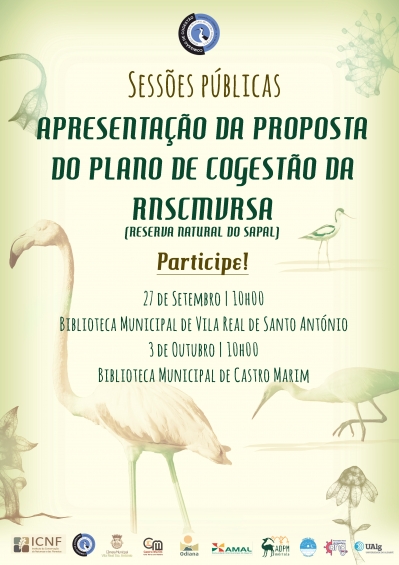 Apresentação da proposta do Plano de Cogestão da Reserva Natural do Sapal de Castro Marim e Vila Real de Santo António