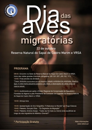 Reserva Natural do Sapal de Castro Marim e Vila Real de Santo António celebra o Dia Mundial das Aves Migratórias