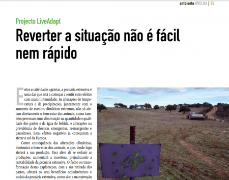 Projeto LIFE Live-Adapt está em destaque na Revista Ovelha